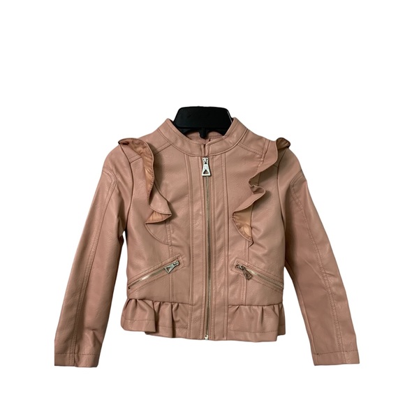 Little girls pink Moto jacket - Picture 1 of 9